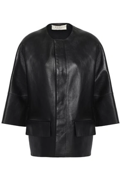 Marni Woman Leather Jacket Black