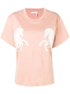 Chloé Horses Pink Cotton T-shirt