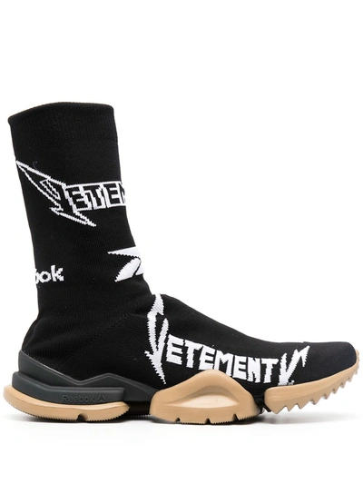 Vetements Black Reebok Classics Edition Metal Sock Sneakers