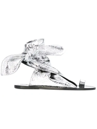 Isabel Marant Flat Sandals In Metallisch