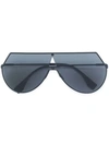 Fendi 99mm Eyeline Aviator Sunglasses - Matte Black