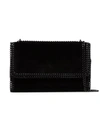 Stella Mccartney Black Falabella Small Velvet Shoulder Bag