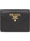Prada Logo-plaque Envelope Wallet In Black