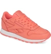 Reebok Classic Leather Sneaker In Stellar Pink/ White