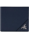Prada Saffiano Leather Wallet In Blau