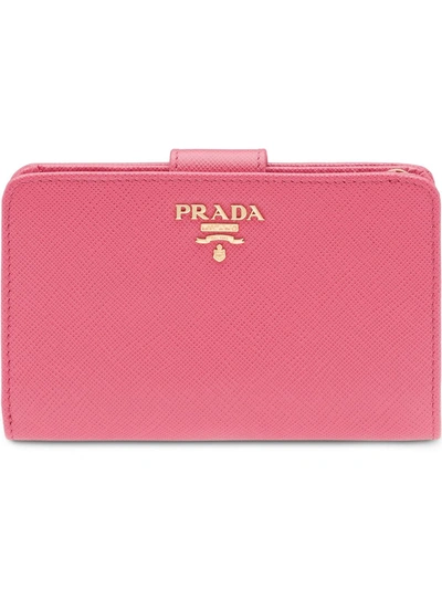 Prada Medium Saffiano Leather Wallet In Rosa