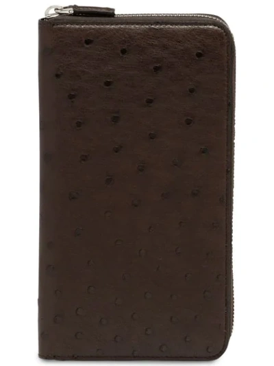 Prada Document Holder Wallet In Brown