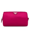 Prada Logo Cosmetic Pouch In Pink