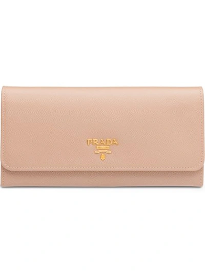 Prada Saffiano Wallet In Neutrals