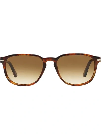Persol Square Sungasses In Brown