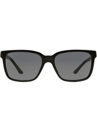 Versace Square Cut Out Arm Sunglasses In Black