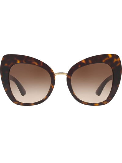 Dolce & Gabbana Cat-eye Tinted Sunglasses In Brown