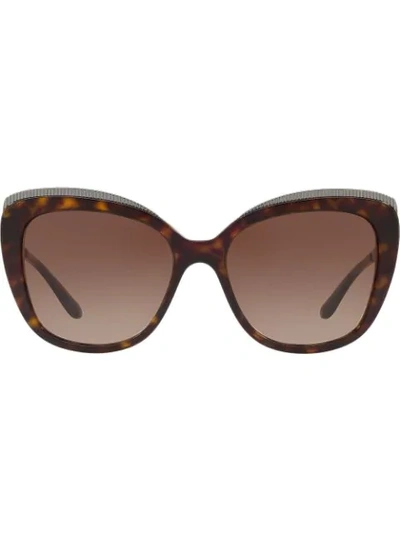 Dolce & Gabbana Cat Eye Sunglasses In Braun