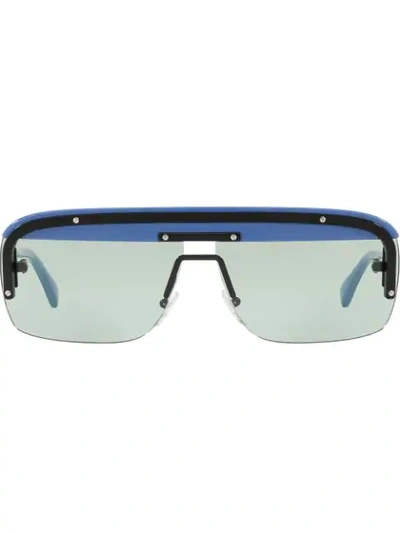 Prada Square Shaped Sunglasses In Blau