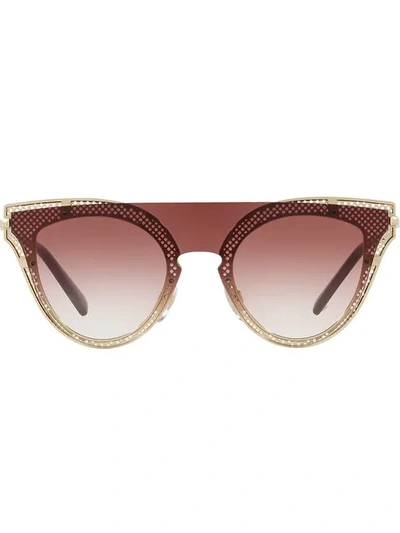 Valentino Garavani Cat Eye Sunglasses In Gold