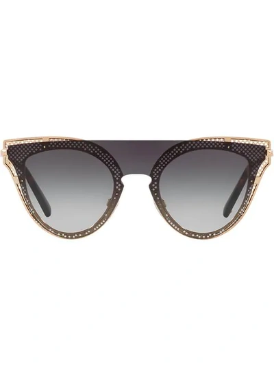 Valentino Garavani Cat Eye Sunglasses In Gold