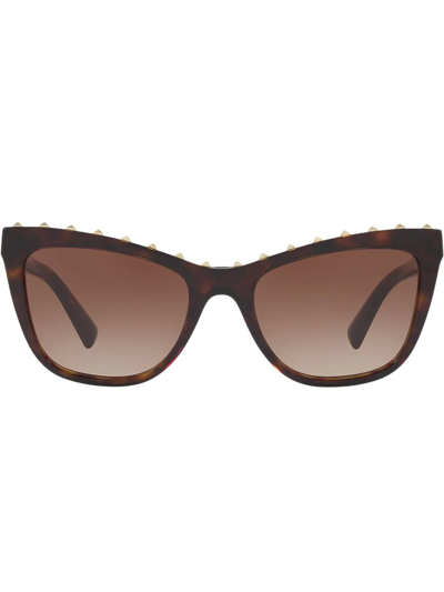 Valentino Cat-eye Frame Sunglasses In Brown