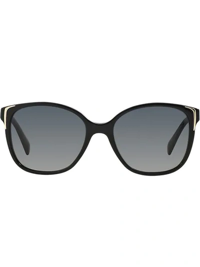 Prada Round Frame Sunglasses In Schwarz