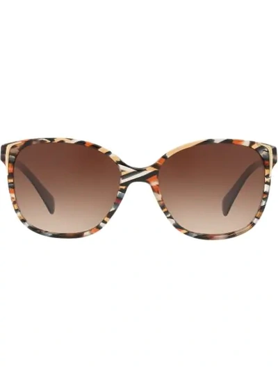 Prada Square Shaped Sunglasses In Orange