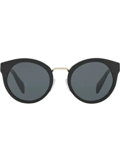 Prada Cat Eye Shaped Sunglasses In Black