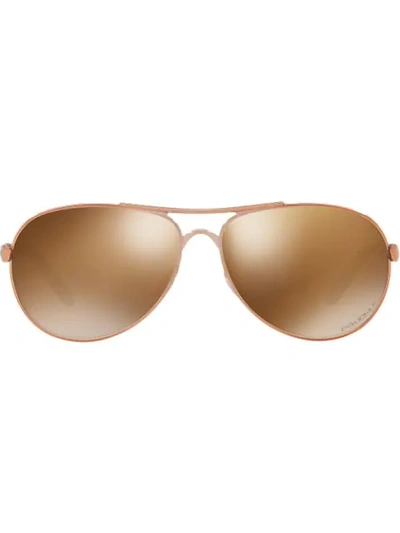 Oakley Feedback Polarised Aviator Sunglasses In Rosa
