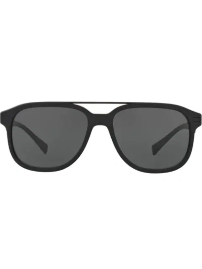 Burberry Eyewear Top Bar Squared Sunglasses In Black