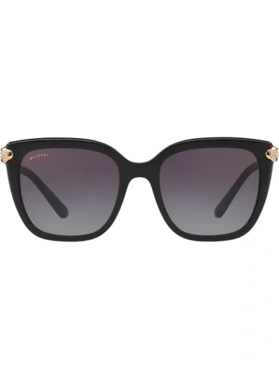 Bulgari Oversized Square Frame Sunglasses In Black