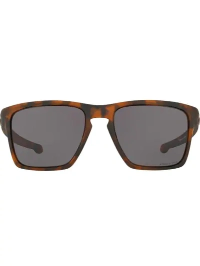 Oakley Sliver Xl Prizm Rectangle Sunglasses In Brown