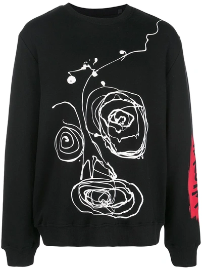 Haculla Drippy Crew Neck Sweatshirt In Black