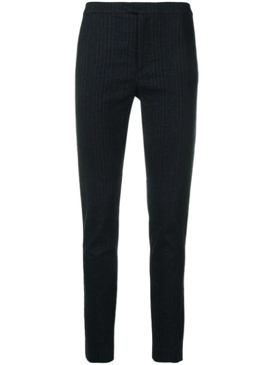 Isabel Marant Skinny Pinstripe Trousers In Black
