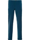 Prada Light Stretch Techno Fabric Trousers In Blue