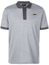 Prada Shortsleeved Polo Shirt In Grey