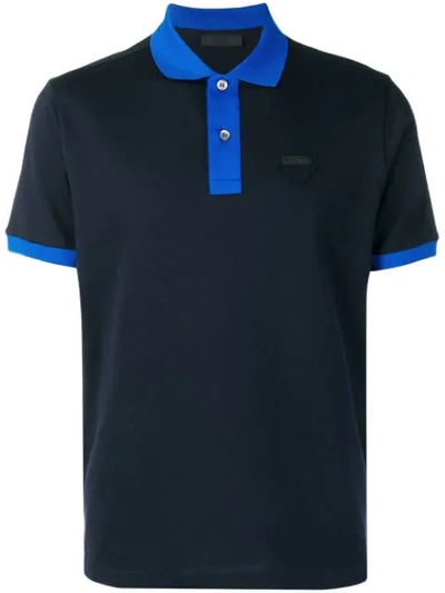 Prada Shortsleeved Polo Shirt In Basic