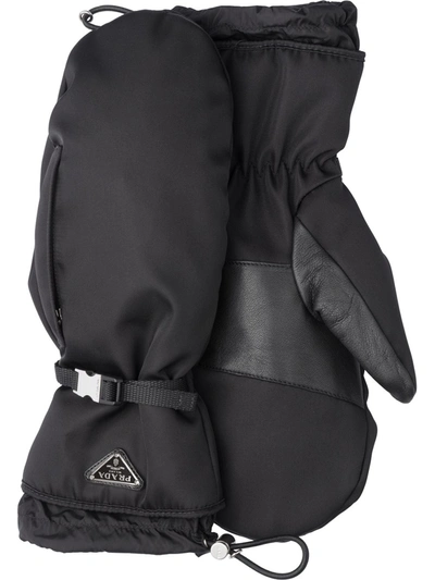 Prada Nylon Gloves In Black