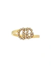 Gucci 18kt Yellow Gold Diamond-encrusted Gg Running Ring In 8000