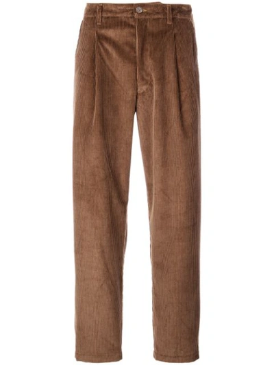 John Elliott Wide Leg Trousers In Brown