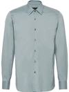 Prada Slim-fit Stretch Shirt In Grey