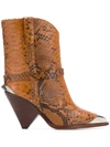 Isabel Marant Pointed Tip Ankle Boots In Braun