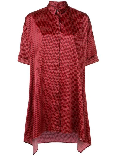 Neil Barrett Oversized Fit Blouse In Red