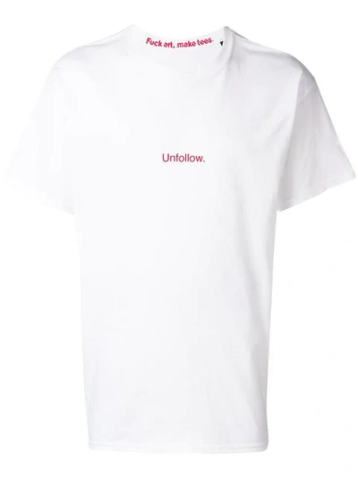 Famt Unfollow Print T In White