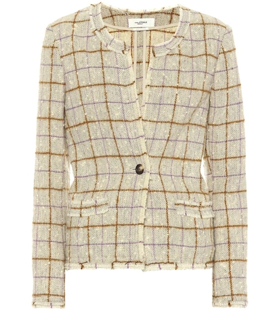 Isabel Marant Étoile Lyra Fringe-trim Tweed Topper Jacket In Beige