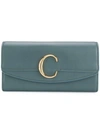 Chloé C Continental Wallet In Blau