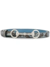 Gucci Horsebit Detail Belt In Blau