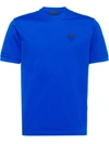 Prada T-shirt Mit Rundem Ausschnitt In Blau