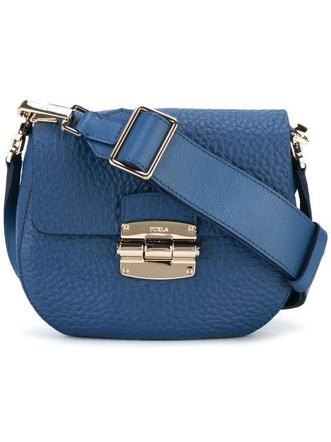 Furla Cobalt Blue Club Mini Pebble Leather Crossbody Bag | ModeSens