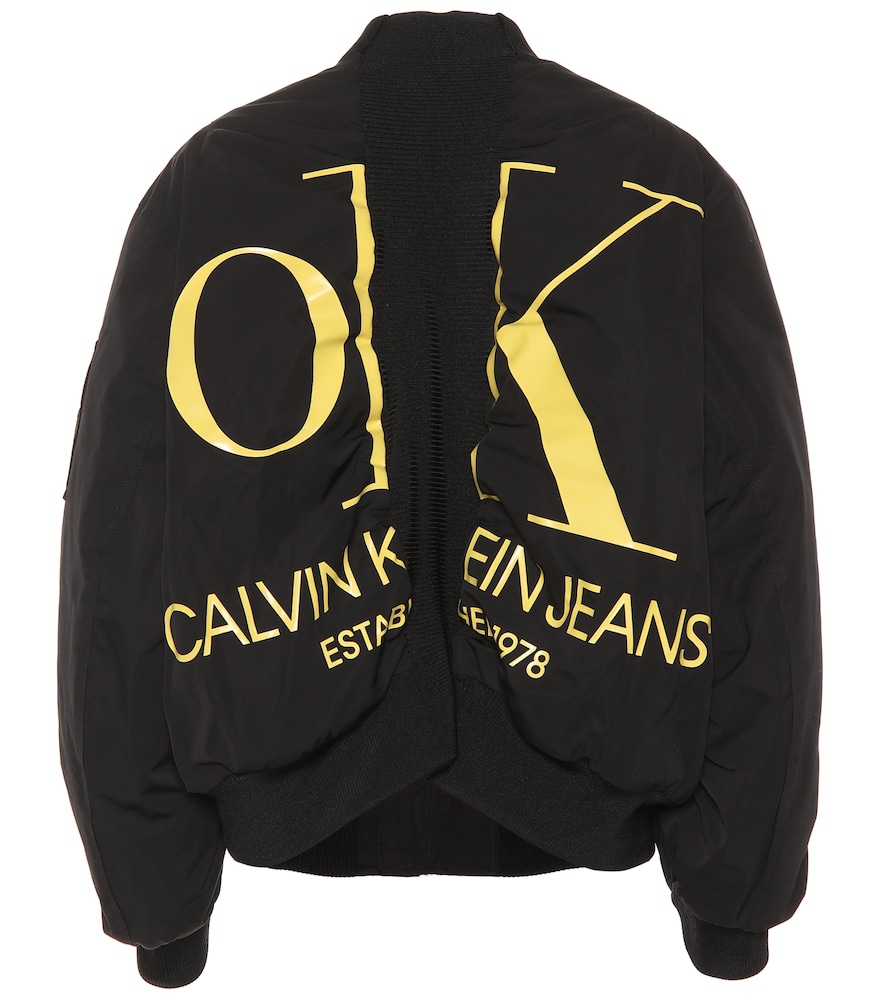 calvin klein logo bomber jacket