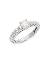 Saks Fifth Avenue 14k White Gold & Diamond Beaded Ring