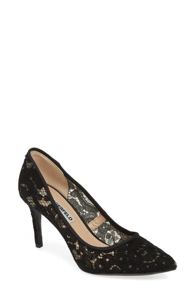 Karl Lagerfeld Royale Pump In Black Fabric