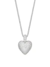 Adriana Orsini Crystal Heart Pendant Necklace In Rhodium