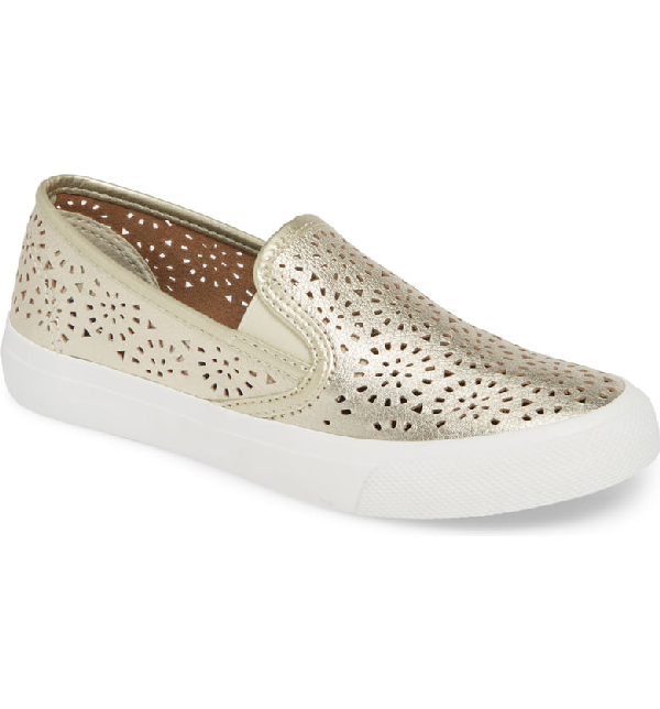 sperry seaside nautical perforated sneaker